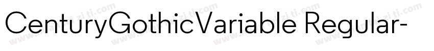 CenturyGothicVariable Regular字体转换